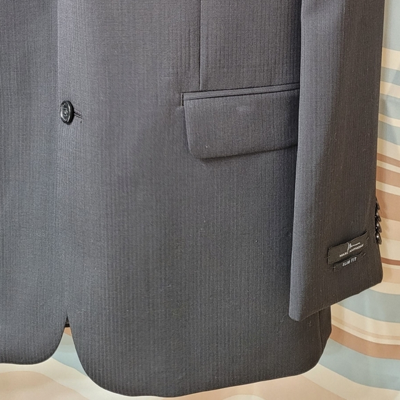 Marc Anthony Slim-Fit Shadow-Striped Wool jacket - Picture 4 of 14